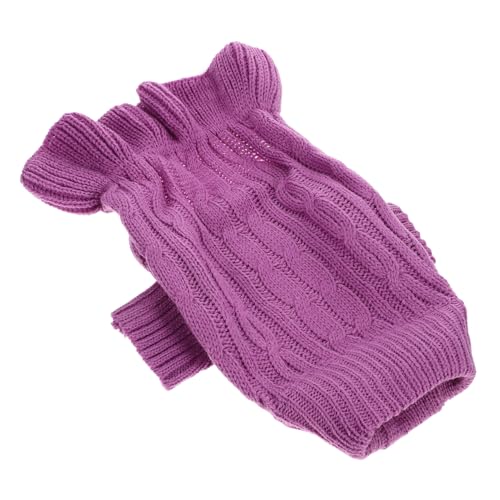 ROMISBABA Warmer Hundepullover mit Hohem Kragen Weicher Strick Pet Warm Keeping Clothes für Kleine Hunde Modisches Winterkleidungsstück Violetter Pullover für Niedliche Haustierkostüme ROMISBABA Warmer Hundepullover mit Hohem Kragen Weicher Strick Pet Warm Keeping Clothes für Kleine Hunde Modisches Winterkleidungsstück Violetter Pullover für Niedliche Haustierkostüme von ROMISBABA
