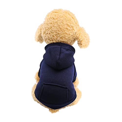 ROMISBABA Warmes Kostü Für Hund Hundekleidung Große Kühlweste Für Haustiere Hunde-Kapuzenpullover Dackel Haustierkleidung Kühlweste Für Hunde Regenmantel Gießen Jacke Dackel Hoodie Navy von ROMISBABA