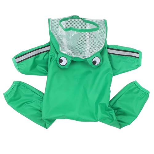 ROMISBABA Wasserdichter Hunderegenmantel Hundeponcho Kleiner Hundemantel Regenmantel Für Hund Trockenmantel Für Hunde Hund Regen Hut Welpenkleidung Regenmantel Für Haustiere Polyester Green von ROMISBABA