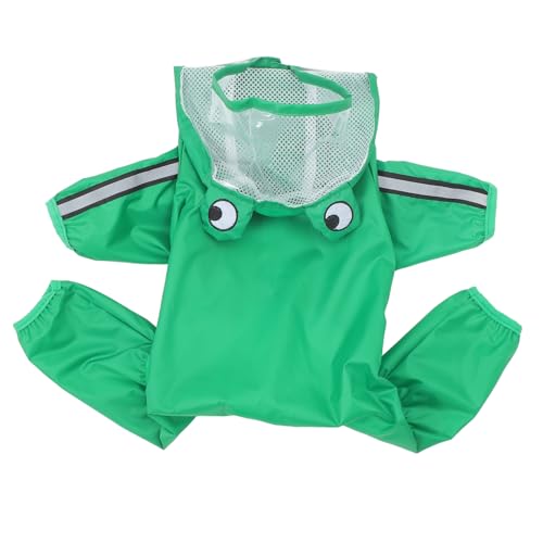 ROMISBABA Wasserdichter Hunderegenmantel Kapuzenumhang Welpenmantel Kleiner Hundemantel Vlies Welpenregenmantel Für Kleine Hunde Hund Halloween Hundekostüm Für Kinder Poncho Green Polyester von ROMISBABA