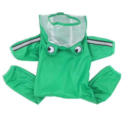 ROMISBABA Wasserdichter Hunderegenmantel wasserdichte Kleidung Für Welpen Hund Poncho Regenmantel Regenbekleidung Mit Kapuze Für Hunde Regenmantel Kleidung Hundeponcho Green Polyester von ROMISBABA