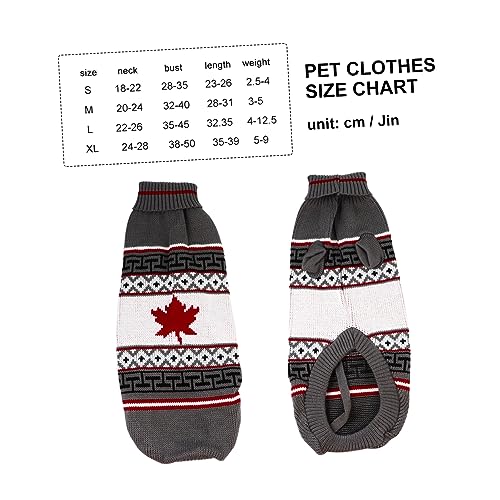 ROMISBABA Weihnachtlicher Hundepullover mit Rollkragen Gestrickt Warm und mit Modischem Ahornblattmuster Winterlicher Hundemantel für Kleine und Mittelgroße Hunde Festliches Haustierkostüm ROMISBABA Weihnachtlicher Hundepullover mit Rollkragen Gestrickt Warm und mit Modischem Ahornblattmuster Winterlicher Hundemantel für Kleine und Mittelgroße Hunde Festliches Haustierkostüm von ROMISBABA
