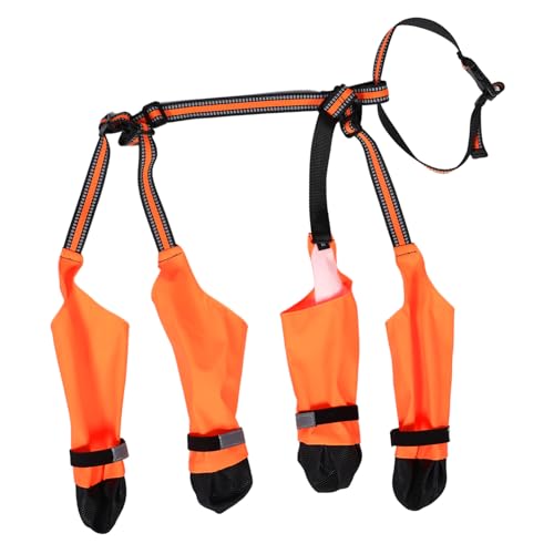 ROMISBABA wasserdichte Hundeschuhe mit Rutsch Sohle Weiche Innenausstattung Reflektierende Riemen Pfotenschutz für Outdoor bei Regen ROMISBABA wasserdichte Hundeschuhe mit Rutsch Sohle Weiche Innenausstattung Reflektierende Riemen Pfotenschutz für Outdoor bei Regen von ROMISBABA