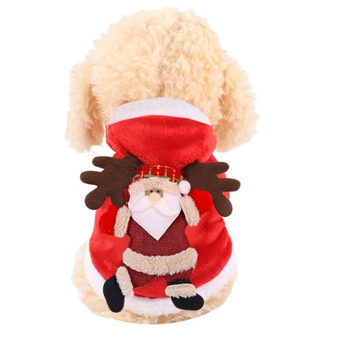 Haustier Hund Katze Weihnachten Rentier Kostüm Hund Winterkleidung Weste Weihnachtskostüm Warm halten(Stile 2,L) von ROMOZ