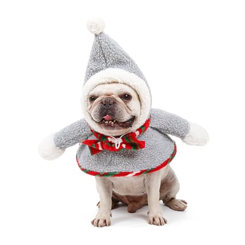 Weihnachts-Schneemann-Hundekleidung, Haustier-Hundekatze-Weihnachtskleidung, Hunde-Weihnachtskostüm, Hundekatze-Weihnachtsoutfit bleiben warm(Grey,Free size) von ROMOZ