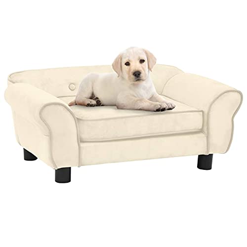 RONGQI Hundesofa, Hundekissen, Hundebett, Hundematte, Dog Bed, Hundematratze, Hunde Bett, Katzendecke, Creme 72x45x30 cm Plüsch von RONGQI