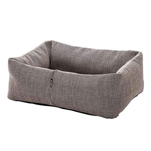 ROOLF LIVING Hundebett Dotty M, Hundekorb 50x75cm aus Polypropylen mit Füllung aus EPS-Kügelchen, für In- und Outdoor geeignet, Robustes Haustierbett in Grau von ROOLF LIVING