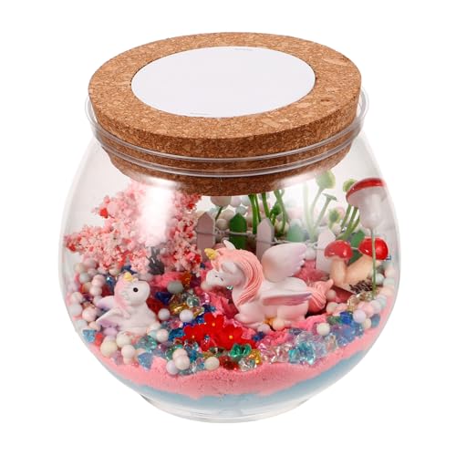 RORPOIR 1 Set Einhorn Wunschflasche Einhorn Terrarium Licht Für Badezimmer DIY Wunschflasche Nachtlampe Ästhetische Wunschflasche Für Schlafzimmer Einhorn Nachtlicht Heimlicht von RORPOIR