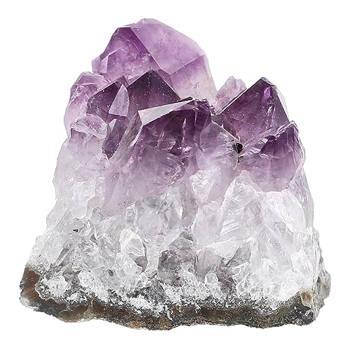 RORPOIR Exquisiter Kristallcluster Herzstück Aus Kristall Tischdekoration Musterstein Zartes Steindekor Natürlicher Kristallstein Kunstwerk Stein Amethyst Empfindlich Material von RORPOIR