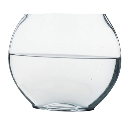 RORPOIR Transparente Aquariumvase Pflanzen Flasche Runde Fischschüsseln Ökologische Flasche Schale Pflanzer Fischaufbewahrungsschüssel Tischterrarium Klarer Blasenpflanzer Blumenvase Glas von RORPOIR