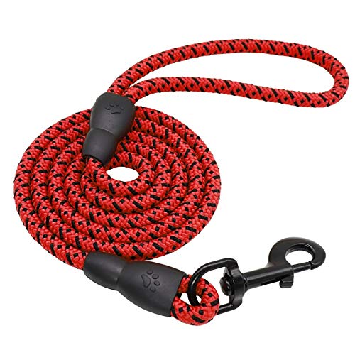 Seil 150cm Runde Hundeleine Nylon Hunde Gehen Führstrick Haustier-Langleinen-Gurt for Hunde Im Freien Walking Training Pet Führt Gürtel (Color : Red, Size : 150cm) von ROTAKUMA