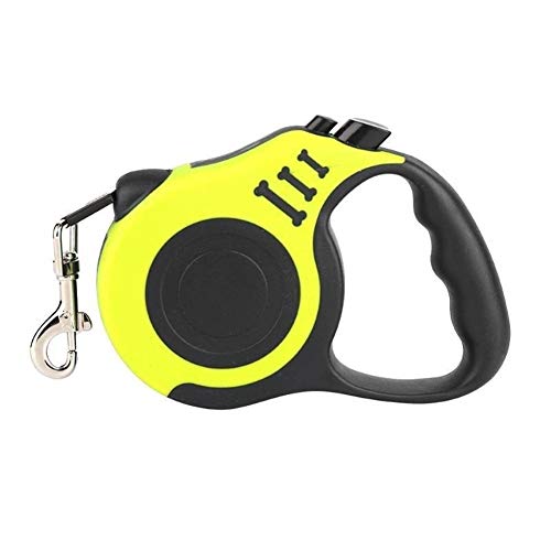 Seil Automatische Einziehbare Hundeleine Gürtel Puppy Pet Flexible Gehen Zugseil Hund Katze Erweiterung Lauf Leads Pet Führleine (Color : Yellow, Size : 3M) von ROTAKUMA