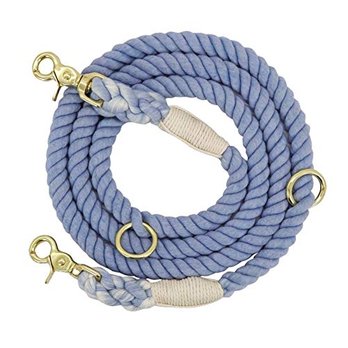 Seil Haltbare Nylonhundeleine Round Cotton Hunde Führstrick Außen Pet Walking Training Leads Seile Leinen Gürtel (Color : Blue, Size : 180cm) von ROTAKUMA