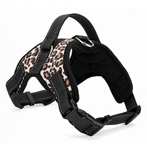 Seil Haustier Hund Kabelbaum Atmungsaktive Weste Harness for Hunde Welpen Katze Haustiere Brustgurt Leine Kragen Weste Tank Tops for Kleine Hunde Liefert (Color : Leopard, Size : L) von ROTAKUMA