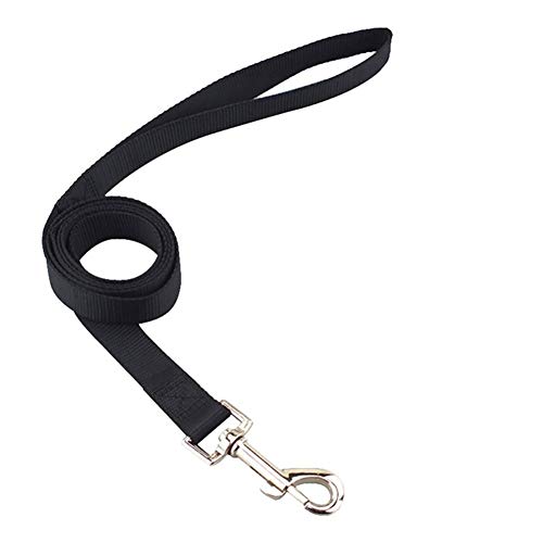 Seil Haustier-Hundehalsband Nylon Hund Katze Halsbänder for Hunde Small Medium Can Spiel Leine Harness Mit Quick Snap Schnalle (Color : Black Leash, Size : XS 1.0cm) von ROTAKUMA