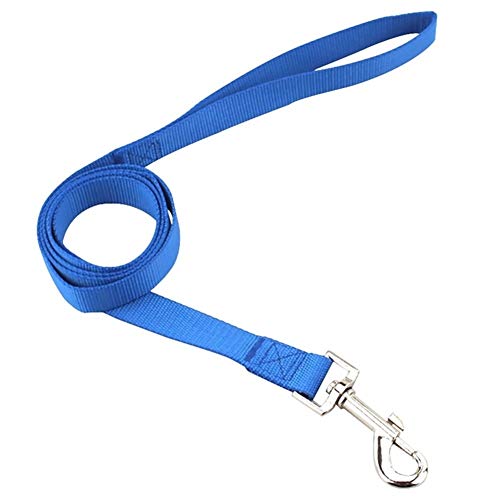 Seil Haustier-Hundehalsband Nylon Hund Katze Halsbänder for Hunde Small Medium Can Spiel Leine Harness Mit Quick Snap Schnalle (Color : Blue Leash, Size : L 2.5cm) von ROTAKUMA