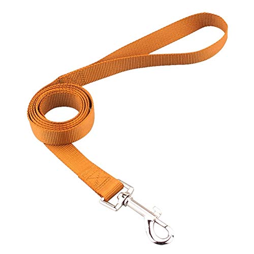 Seil Haustier-Hundehalsband Nylon Hund Katze Halsbänder for Hunde Small Medium Can Spiel Leine Harness Mit Quick Snap Schnalle (Color : Brown Leash, Size : L 2.5cm) von ROTAKUMA