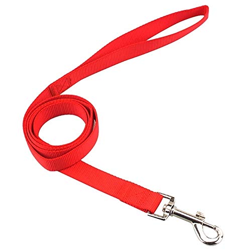 Seil Haustier-Hundehalsband Nylon Hund Katze Halsbänder for Hunde Small Medium Can Spiel Leine Harness Mit Quick Snap Schnalle (Color : Red Leash, Size : S 1.6cm) von ROTAKUMA