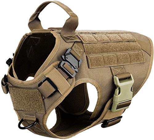 Seil Hundegeschirr Und Hundeleine Training Arbeiten Einstellbare Metallschnalle Hochwertige Materialweste for Große Hunde (Color : Brown Harness, Size : L) von ROTAKUMA