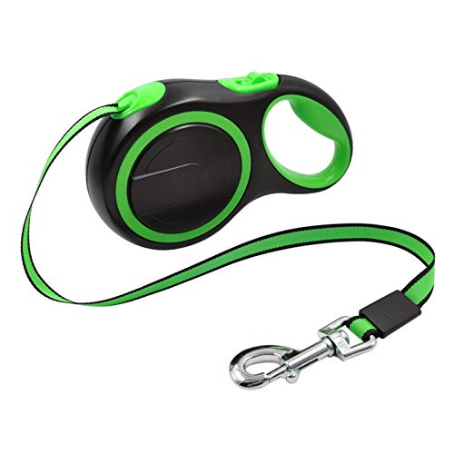 Seil Lange Starke Haustier-Leine for Große Hunde Durable Nylon Retractable Big Dog Gehen Leine Leads Automatische Erweiterung Hundeleine Seil (Color : Green, Size : 5m Plus 50 kg) von ROTAKUMA