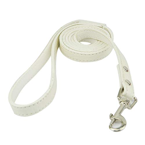 Seil Qualitäts-Leder Hunde Haustiere Leads Und Leine (Color : Crocodile White, Size : M) von ROTAKUMA