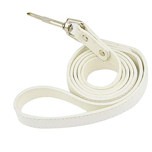 Seil Qualitäts-Leder Hunde Haustiere Leads Und Leine (Color : Plain White, Size : M) von ROTAKUMA