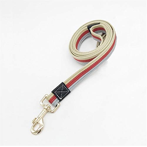 Seil Starke Segeltuch Haustier-Hundeleine Kragen Verstellbare Bust Hundehalsband Und Leine Set Hundeschleppleine Small Medium Large Hundehalsbänder (Color : Red Dog Leash, Size : L) von ROTAKUMA