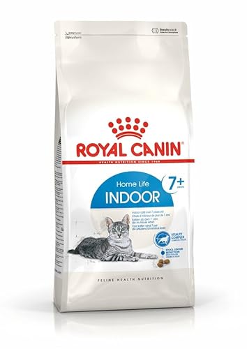 Royal Canin Indoor 7+ | 400 g | Alleinfuttermittel speziell für ältere Katzen die im Haus Leben | Kann die Nieren- und Harnwegsfunktion unterstützen | Enthält Vitamine von ROYAL CANIN