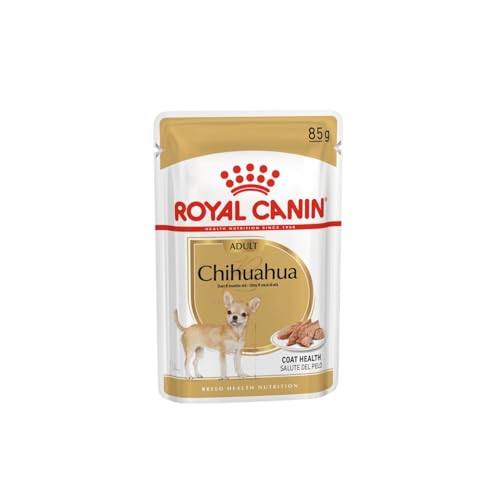 Royal Canin Chihuahua Adult | 12 x 85 g | Nassfutter für ausgewachsene Chihuahuas | Zur Unterstützung der Stuhlqualität und der Zahngesundheit | Hohe Akzeptanz von ROYAL CANIN