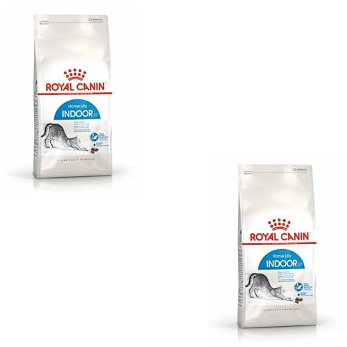 ROYAL CANIN Indoor 27 | Doppelpack | 2 x 400 g | Trockenfutter für Wohnungskatzen bis 7 Jahre | Mit angepasstem Energiegehalt | Zur Unterstützung und Förderung der Verdauung von ROYAL CANIN