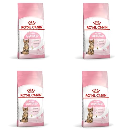 ROYAL CANIN Kitten Sterilised | 4er Pack | 4 x 400 g | Alleinfuttermittel für Katzen | Speziell für kastrierte Katzen im Wachstum vom 6. bis zum 12. Lebensmonat von ROYAL CANIN