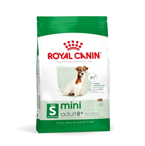 Royal Canin Mini Adult 8+ | 4 kg | Alleinfuttermittel für kleine Hunde (bis 10 kg) | Ab dem 8. Lebensjahr | Kann zur Unterstützung der Vitalität beitragen von ROYAL CANIN