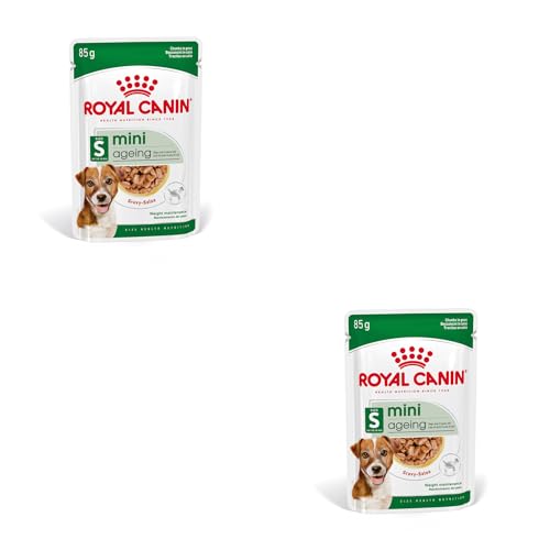 Royal Canin Mini Ageing 12 + | Doppelpack | 2 x 12 x 85 g | Alleinfuttermittel für kleine Senior Hunde | Kann dabei helfen die Nierengesundheit von Hunden zu unterstützen von ROYAL CANIN