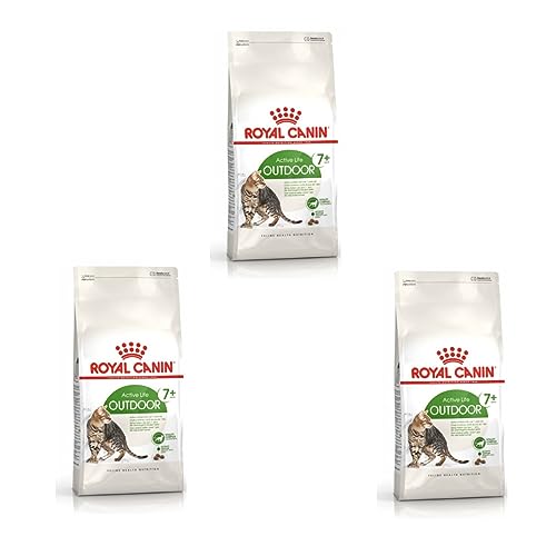 ROYAL CANIN Outdoor 7+ | 3er Pack | 3 x 400 g | Trockennahrung für ältere Katzen mit Freilauf | Kann zur Unterstützung der Nieren- und Harnwegsfunktion beitragen von ROYAL CANIN