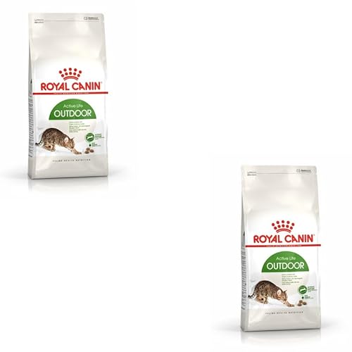 ROYAL CANIN Outdoor | Doppelpack | 2 x 400 g | Trockenfutter für Katzen | Für ausgewachsene Katzen (vom 1. bis zum 7. Lebensjahr) mit häufigem Freilauf und regelmäßiger Bewegung von ROYAL CANIN