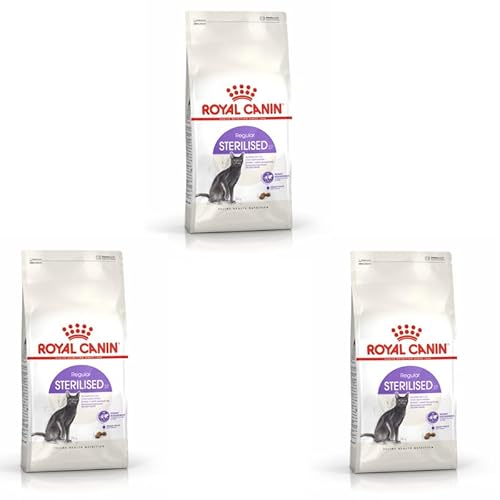 ROYAL CANIN Sterilised 37 | 3er Pack | 3 x 400 g | Trockenfutter für kastrierte Katzen (1 bis 7 Jahre) | Zum Erhalt des idealen Körpergewichts | Mit hohem Proteingehalt von ROYAL CANIN