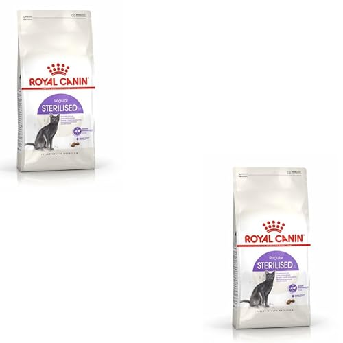 ROYAL CANIN Sterilised 37 | Doppelpack | 2 x 400 g | Trockenfutter für kastrierte Katzen (1 bis 7 Jahre) | Zum Erhalt des idealen Körpergewichts | Mit hohem Proteingehalt von ROYAL CANIN