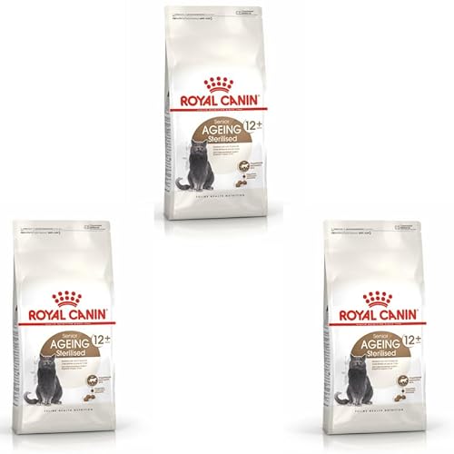 ROYAL CANIN Sterilised Ageing 12+ | 3er Pack | 3 x 400 g | Alleinfuttermittel für Katzen | Speziell für kastrierte Senior Katzen ab dem 12. Lebensjahr | Zum Gewichtserhalt von ROYAL CANIN