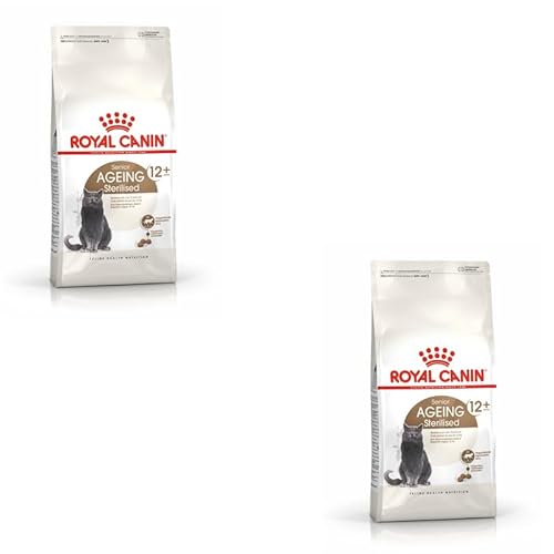 ROYAL CANIN Sterilised Ageing 12+ | Doppelpack | 2 x 400 g | Alleinfuttermittel für Katzen | Speziell für kastrierte Senior Katzen ab dem 12. Lebensjahr | Zum Gewichtserhalt von ROYAL CANIN