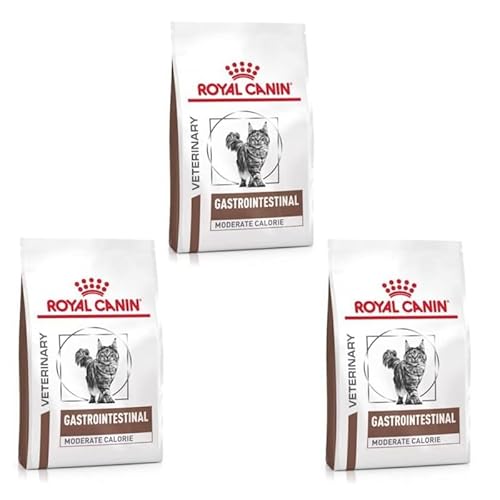 ROYAL CANIN Veterinary Gastrointestinal Moderate Calorie | 3er Pack | 3 x 400 g | Trockenfutter für Katzen | Kann unterstützend helfen bei gastrointestinalen Erkrankungen bei Katzen von ROYAL CANIN