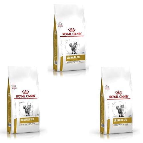 Royal Canin Veterinary Urinary S/O Moderate Calorie | 3er Pack | 3 x 400 g | Trockenfutter für Katzen | Zur Unterstützung bei Struvitkristallen | Moderater Energiegehalt von ROYAL CANIN