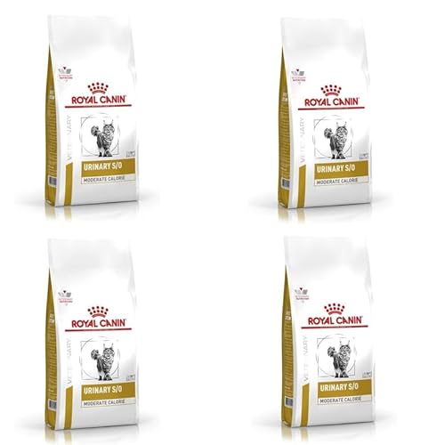 ROYAL CANIN Veterinary Urinary S/O Moderate Calorie | 4er Pack | 4 x 400 g | Trockenfutter für Katzen | Zur Unterstützung bei Struvitkristallen | Moderater Energiegehalt von ROYAL CANIN