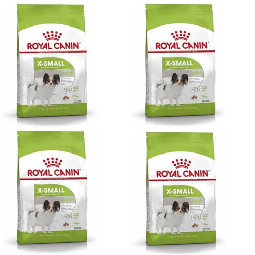 Royal Canin X-Small Adult | 4er Pack | 4 x 500 g | Trockenfutter für ausgewachsene, sehr kleine Hunde (bis 4 kg) | Zur Unterstützung des Darms, des Fells und der Harnwege von ROYAL CANIN