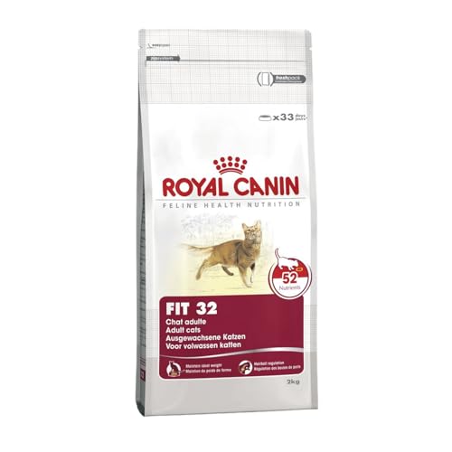 Royal Canin FIT 32 Regular für aktive Katzen | Doppelpack | 2 x 400 g | Alleinfuttermittel für ausgewachsene Katzen | Kann dabei hilfreich Sein die Haarballenbildung zu reduzieren von ROYAL CANIN