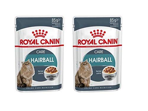 Royal Canin Hairball Care Gravy | Doppelpack | 2 x 12 x 85 g | Nassfutter für ausgewachsene Katzen | Zur Unterstützung Einer verringerten Haarballenbildung | Stückchen in Soße von ROYAL CANIN