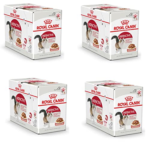 Royal Canin Instinctive Gravy | 4er Pack | 4 x 12 x 85 g | Nassfutter für ausgewachsene Katzen | Kleine Stückchen in Soße | Zur Unterstützung eines gesundes Lebensstils von ROYAL CANIN