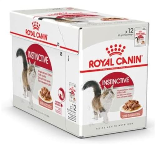 Royal Canin Instinctive Gravy | 12 x 85 g | Nassfutter für ausgewachsene Katzen | Kleine Stückchen in Soße | Zur Unterstützung eines gesundes Lebensstils von ROYAL CANIN