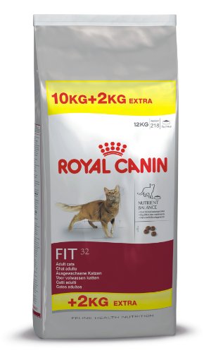 Royal Canin Katzenfutter Feline Fit 32, 10 + 2 kg gratis, 1er Pack (1 x 12 kg Packung) von ROYAL CANIN