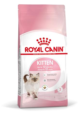 Royal Canin Kitten | 400 g | Trockenfutter für Katzenwelpen bis zum 12. Monat | Zur Unterstützung des Immunsystems, der Verdauung und der Gehirnentwicklung | Mit Omega-3 von ROYAL CANIN