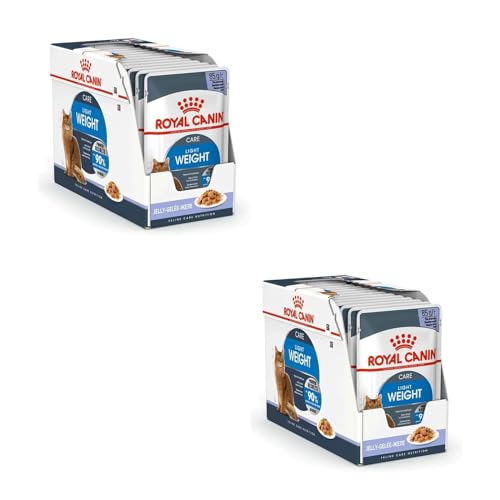 Royal Canin Light Weight Care in Gelee | Doppelpack | 2 x 12 x 85 g | Nassfutter für Katzen | Zur Unterstützung für übergewichtige Katzen | Enthält Eisen, Mangan und Zink von ROYAL CANIN